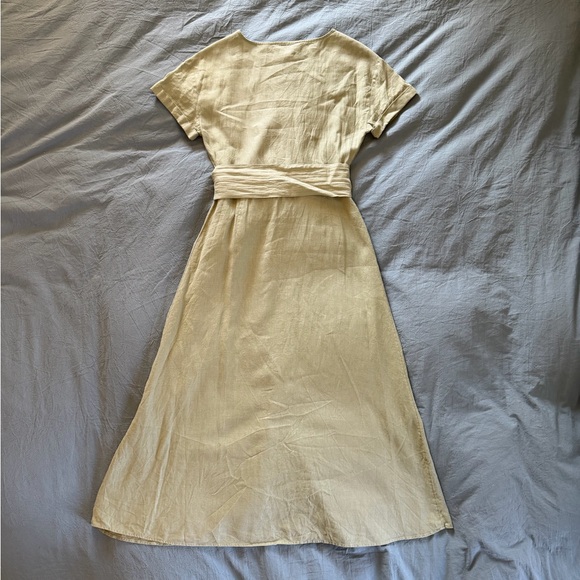 Rachel Zoe Sage 100% Linen Midi Dress with Button-Down Front - Picture 2 of 4